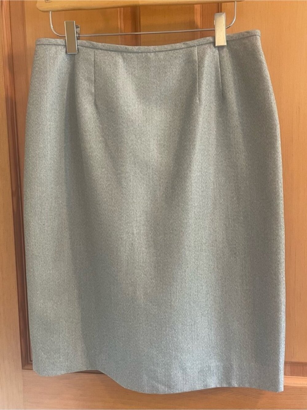 Heather Grey Lined Pencil Suit Skirt Sz 10